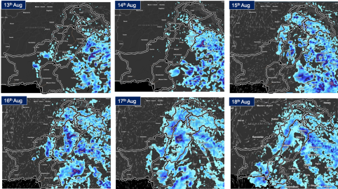 Weather Projections 13-18 August 2024